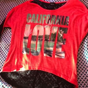 Rue 21 California Love long sleeve shirt